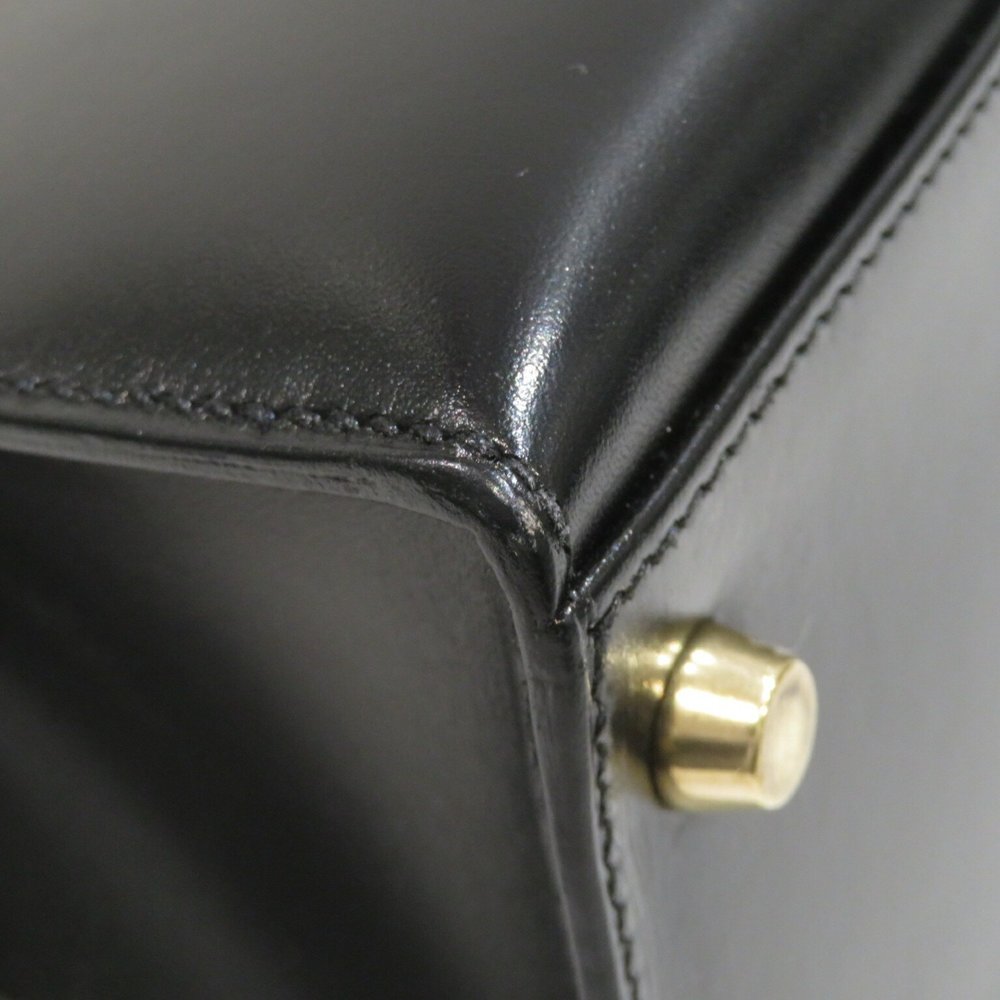 HERMES Kelly 32 Outer stitching Handbag Black/G hardware Box calf □I stamp D1... - Picture 6 of 16